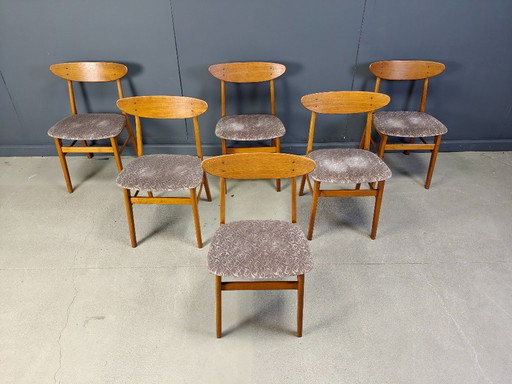 Farstrup Mobler Esszimmerstühle, 6er-Set – 1960er Jahre