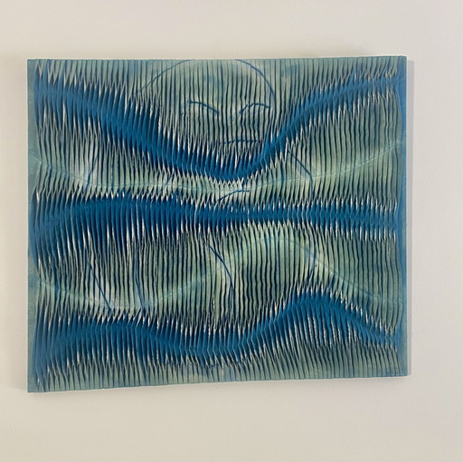 Tableau sculpture art textiles Réf : cocooning