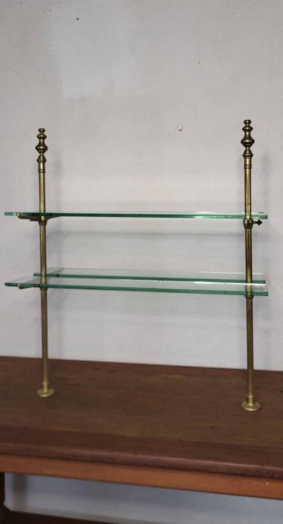 Ladentisch Möbel Schaufenstertisch – Sideboard, Glass, Brass, Industrieel (photo 2 of 11)