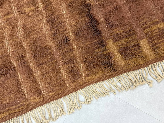 Tappeto marocchino marrone tinta unita in lana 3/2 Tappeto marocchino su misura – Tappeti, Wool, Cotton (photo 6 of 11)