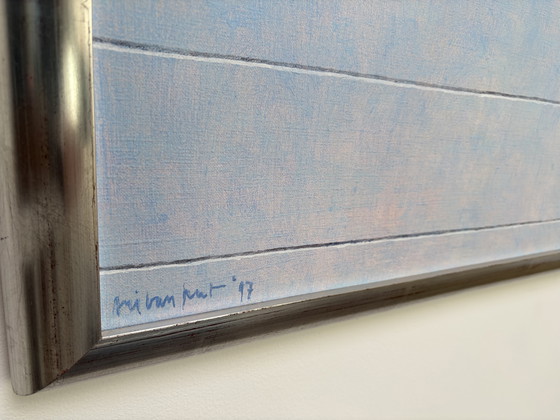 Image 1 of “Pinokkio en zijn moeder” van Arie van Geest Olieverf op doek in bladzilveren Houten lijst 