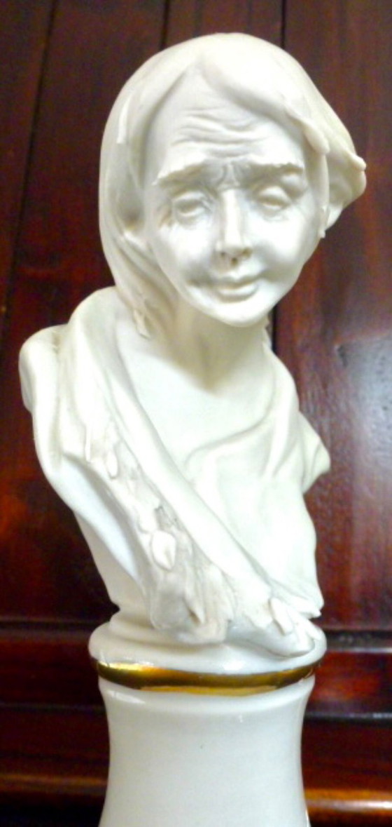 Image 1 of Capodimonte, 2x Nico Venzo Busts - Bisque porcelain.