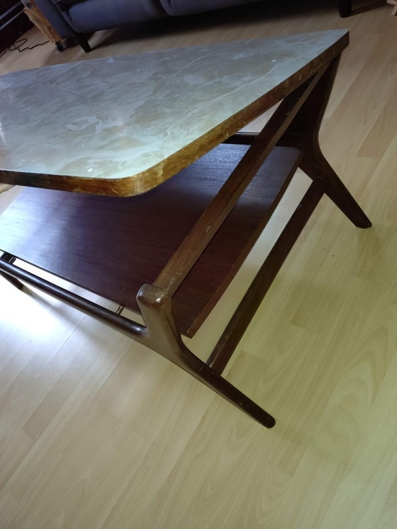 Tavolino da caffè vintage in legno di Louis Van Teeffelen, Tavolini da caffè, Altro, Marrone (foto 2 di 5)