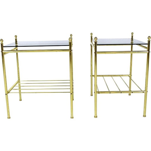 Paire de tables de chevet vintage Suède 1970