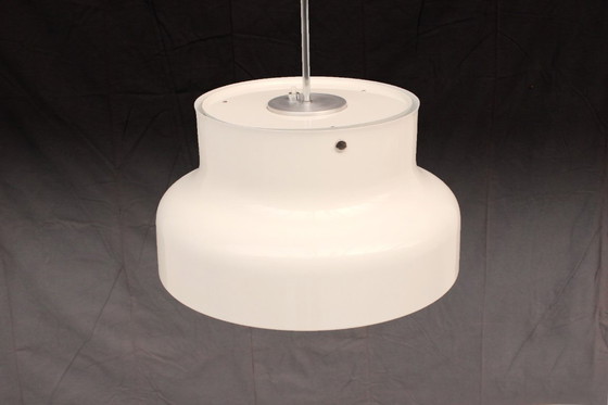Image 1 of Fast wie neu! Anders Pehrson weiße Vintage Bumling Designer Pendelleuchte, 400 Edition, Ateljé Lyktan Deckenlampe, Schweden 1968