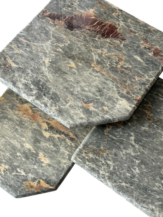 Image 1 of Vintage marble nesting tables, Italy 1970