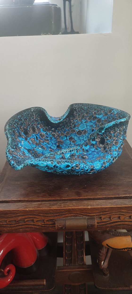 Image 1 of Fat Lava Ceramic Bowl by Le Cyclope, Glazed Enamels, 1960s