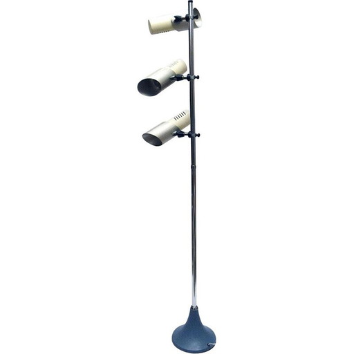 Vintage "Spotlights" vloerlamp in metaal en chroomstaal van Stilnovo, 1970