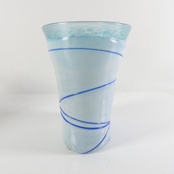Image 1 of Kosta Boda Vase Galaxy Blue, signed Vallien