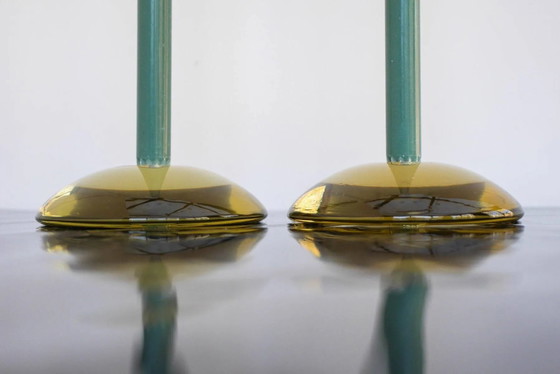 Image 1 of Bougeoirs en verre par Anne Nilsson pour Kosta, années 2000, set de 2