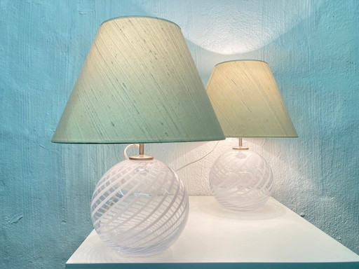 2 dänische Tischlampe Modell TJ Ball Design Torben Jørgensen für Holmegaard