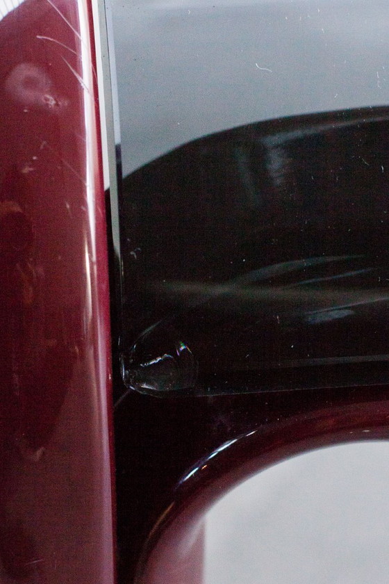 Image 1 of Orsay coffee table in burgundy by Gae Aulenti, Italy, 1970s