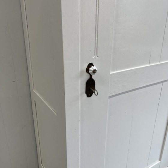 Image 1 of Brocante vintage 1 deurs opbergkast kledingkast wit 