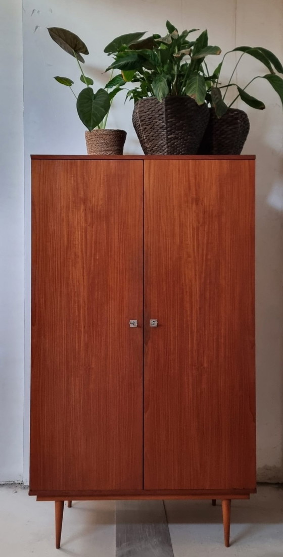 Mid Century Kleiderschrank, Kleiderschränke, Holz, Braun (Foto 3 von 15)