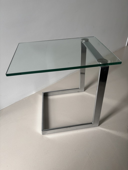 Postmodern “Gebra” Floating Glass Side Table German