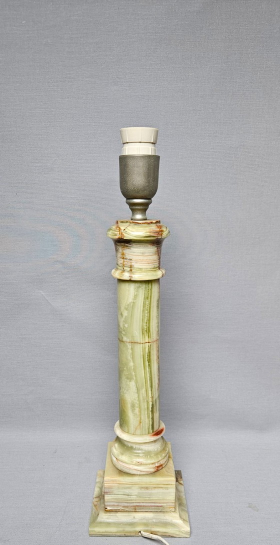 Polished Green Onyx Marble, Metal Fixture. – Table lamps (photo 5 of 12)