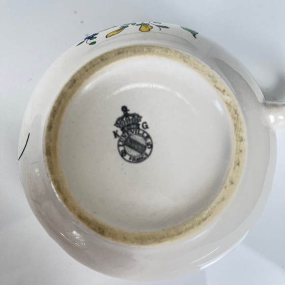 Image 1 of Set of 4 large cups with saucers, Streetlight model by KG Lunéville