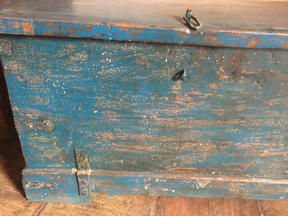 Blue Indian chest – Storage cabinet, Wood (photo 2 of 5)
