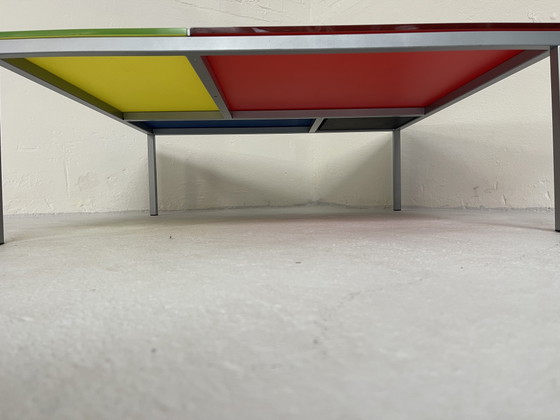 Tableau Mondrian Ciacci vintage en Italie vers 1980. – Tables basses, Glass, Metal (photo 13 of 15)