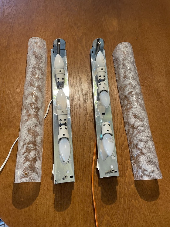 Coppia di applique Hillebrand Murano, Vetro, Trasparente (foto 10 di 15)