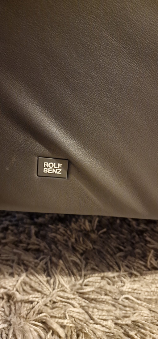 Canapé en cuir Rolf Benz avec coussin de dossier