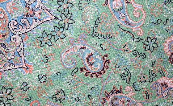 Image 1 of Oriental Handmade Tablecloth, Very Finely Crafted from Silk Threads, 75 x 75 cm