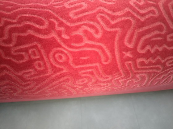 Keith Haring Bretz Double Bed Red (1.60 X 2.00 Mtr), Textile, Metal, Pop Art (photo 6 of 9)