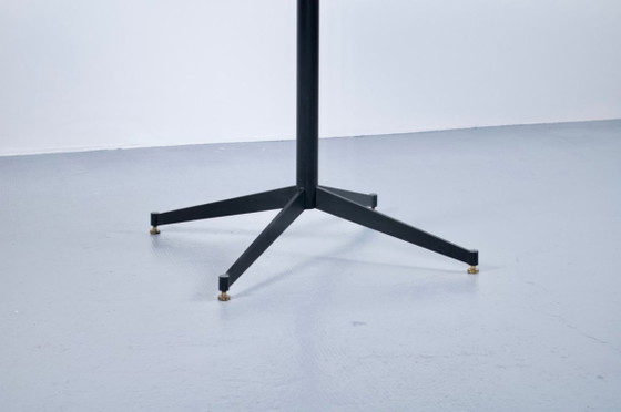Italian-made Round Table, Marble and Steel, 60s, Dining tables, Metal, Grey, Mid Century Modern (photo 8 of 13)
