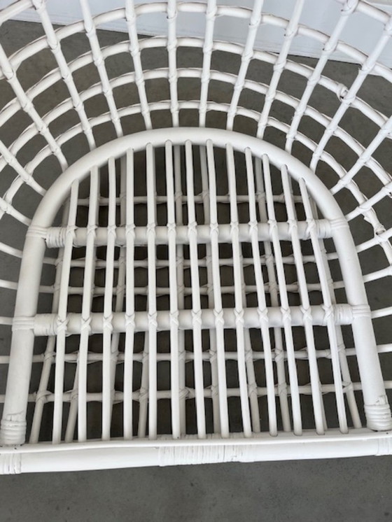 Image 1 of Silla colgante HK Living de ratán blanco