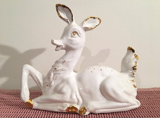 Cerf « Bambi » en céramique * Style rétro * Vintage années 50 * faon