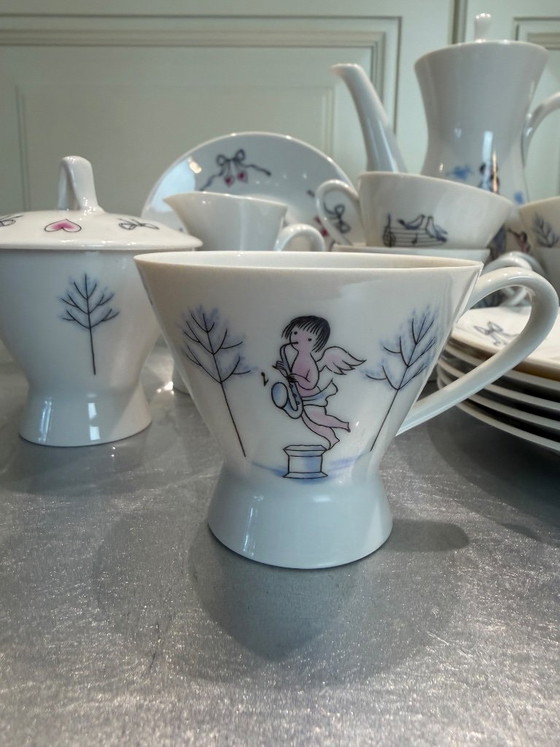 Rosenthal Raymond Peynet – raro servicio de café de 15 piezas para 6 personas – Mid Century 1950s/60s – Loza (photo 4 of 21)