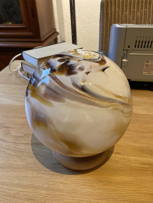 Lampe boule en verre de Murano années 70