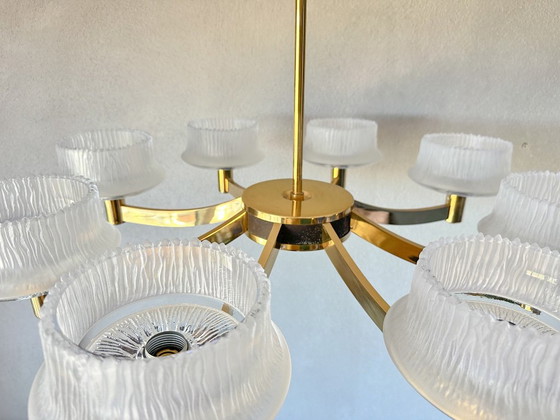 Lampadario Vintage XL Hillebrand – Glass, Metal (photo 6 of 16)