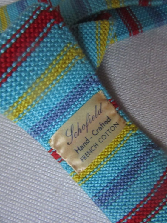 Schofield Slim Tie hand-crafted French Cotton, vintage, 60's – Decorative Objects (photo 7 of 7)
