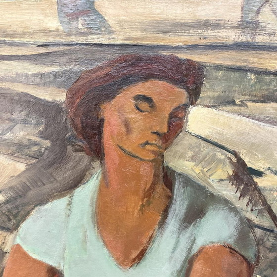 Flory Roland, Retour de Pêche, Huile sur Panneau, 1945 – Peintures et dessins (photo 4 of 16)