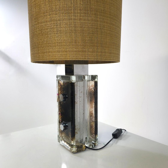 Image 1 of Helena Tynell Limburg table lamp solid glass design vintage