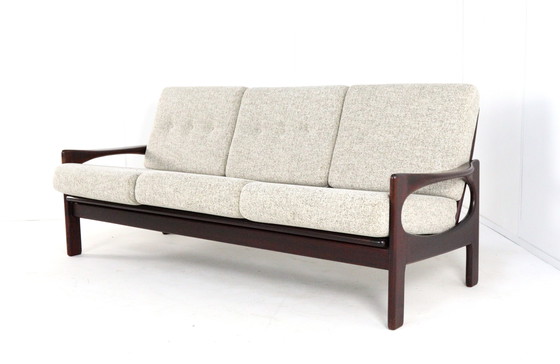 Image 1 of 3 seater sofa vintage reupholstered