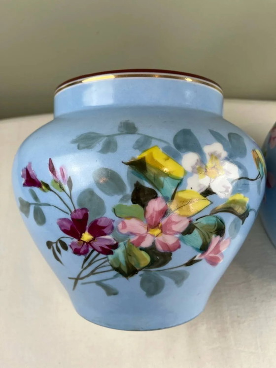 Pair of antique plant pots – Porcelain (photo 3 of 16)