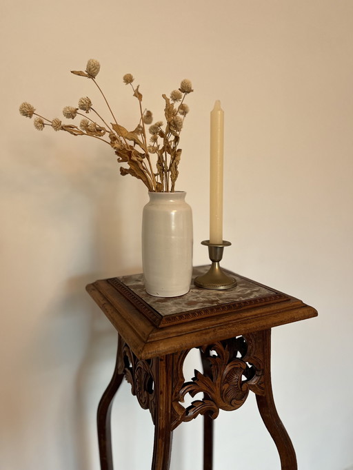 Mesa de mármol vintage para plantas