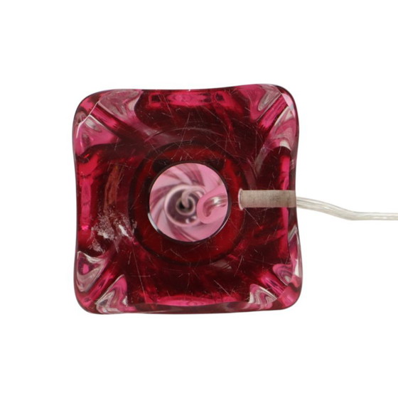 Purple Pink Crystal Table Lamp Val Saint Lambert Sixties – Glass (photo 10 of 13)