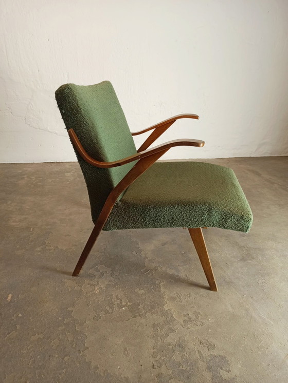 Ensemble de 2 fauteuils tchèques du milieu du siècle – Textile, Wood (photo 5 of 15)