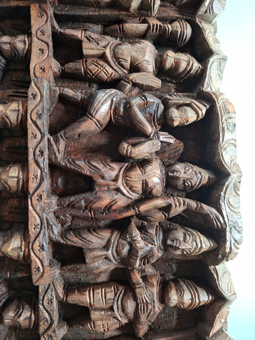 Hindu God, antique piece of carving.
