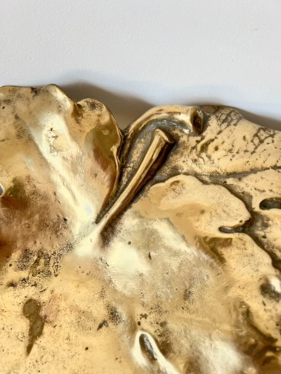 Image 1 of Dekorative Schale in Form eines Blattes - Vergoldete Bronze - Anfang XXᵉ Jahrhundert