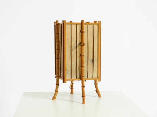 Beautiful French Mid-Century Modern Table Lamp Made Of Bamboo And Parchment Paper – tafellampen (photo 2 of 20)