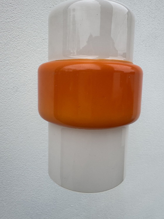 Image 1 of Lampada a sospensione arancione Space Age, anni '70