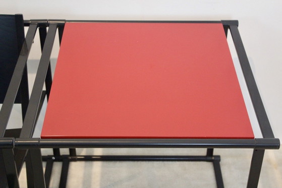 FM62 Cubic Tafel van Radboud van Beekum voor Pastoe, Koffietafelboeken, Hout, Metaal, Rood (foto 9 van 15)