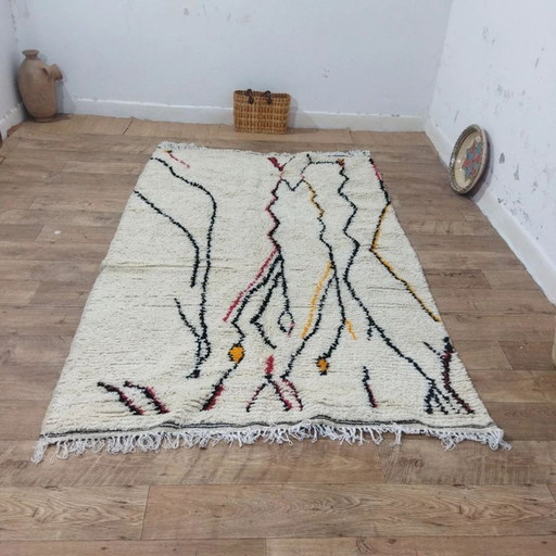 Authentic Berber Unic Rug – 100% Natural Wool Handwoven (237 × 148 cm)