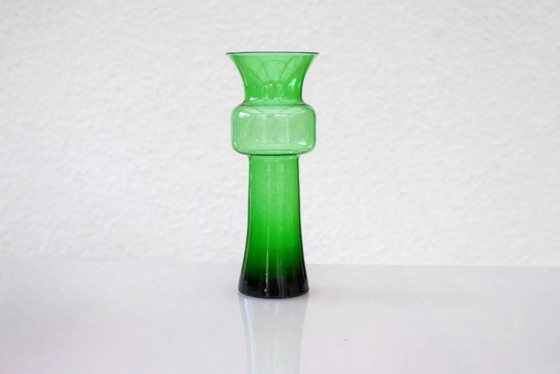Image 1 of Large green Tang-Li vase by Morales Schildt for Kosta