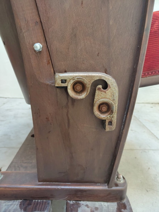 Image 1 of Eleganti poltrone da cinema rosse (set da 2): fascino vintage per il tuo home theater!