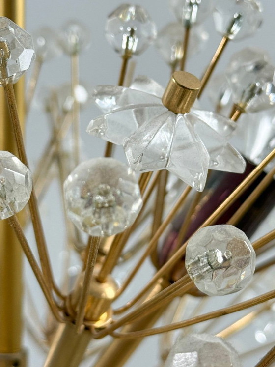 Image 1 of Lámpara de araña Snowball/Sputnik de latón, diseñada por Emil Stejnar, Austria, década de 1960.